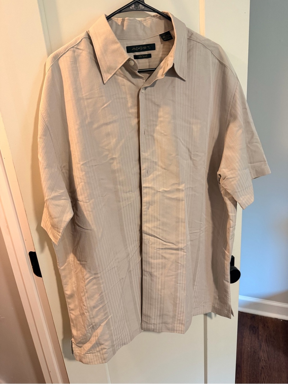 Axist Beige Short Sleeve Button-Down Shirt
